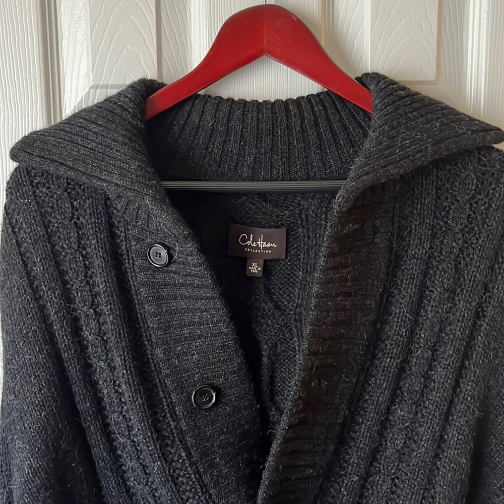 Cole Haan Cable Knit Cardigan Sweater - size XL.